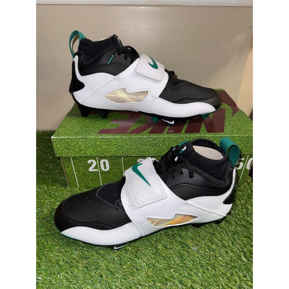 Size 11.5 Nike Air Diamond Turf 93 TD Black White Deion Sanders Football Cleats